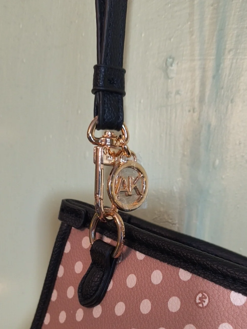 Women's Anne Klein Tan Black Wristlet